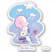 Comfort en veiligheid | Charlie & Snoopy Hug Sticker (Voorkant)
