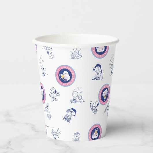 Comfort en veiligheid | Comfort- en beveiligingspa Papieren Bekers (Voorkant)