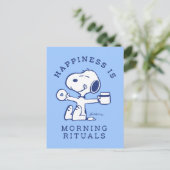 Comfort en veiligheid | Geluk is een ochtendrituee Briefkaart (Staand voorkant)