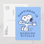 Comfort en veiligheid | Geluk is een ochtendrituee Briefkaart (Voorkant / Achterkant)