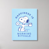 Comfort en veiligheid | Geluk is een ochtendrituee Canvas Afdruk (Voorkant)
