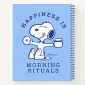 Comfort en veiligheid | Geluk is een ochtendrituee Notitieboek (Achterkant)