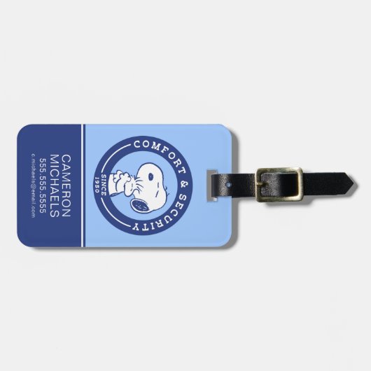 Comfort en veiligheid | Snoopy & Woodstock Hug Bagagelabel (Voorkant horizontaal)