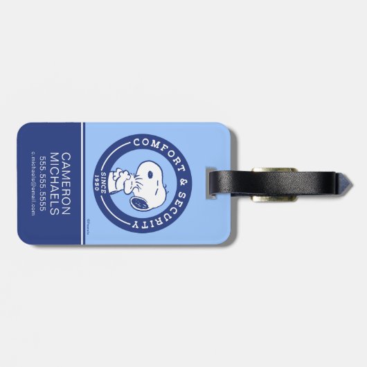 Comfort en veiligheid | Snoopy & Woodstock Hug Bagagelabel (Achterkant horizontaal)