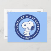 Comfort en veiligheid | Snoopy & Woodstock Hug Briefkaart (Voorkant / Achterkant)