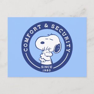 Comfort en veiligheid   Snoopy & Woodstock Hug Briefkaart