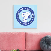 Comfort en veiligheid | Snoopy & Woodstock Hug Canvas Afdruk (Insitu (Woonkamer))