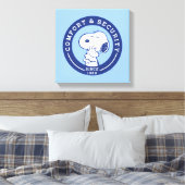 Comfort en veiligheid | Snoopy & Woodstock Hug Canvas Afdruk (Insitu (Slaapkamer))