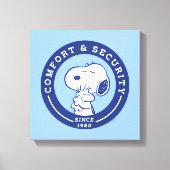 Comfort en veiligheid | Snoopy & Woodstock Hug Canvas Afdruk (Voorkant)