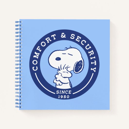 Comfort en veiligheid | Snoopy & Woodstock Hug Notitieboek (Voorkant)
