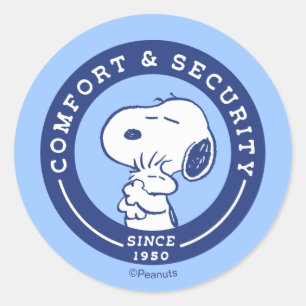 Comfort en veiligheid Snoopy & Woodstock Hug Ronde Sticker