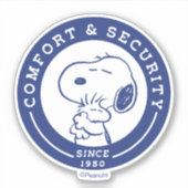 Comfort en veiligheid | Snoopy & Woodstock Hug Sticker (Voorkant)