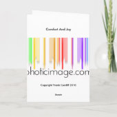 Comfort en Vreugde Feestdagen Kaart (Achterkant)