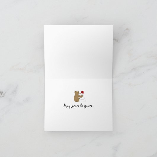 Comfort en Vreugde Feestdagen Kaart (Binnen)