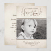 Comfort en Vreugde Kerstmis Fotokaart Feestdagenkaart (Voorkant / Achterkant)