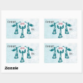 Comfort en Vreugde Kerstmis Zegen Engelen Bidden Rechthoekige Sticker (Vel)