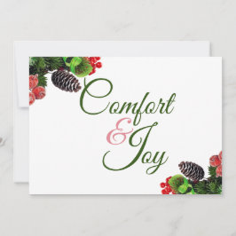 Comfort En Vreugde Plat Kerstkaart