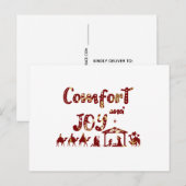 Comfort en vrolijk Christelijk kerstfeest Briefkaart (Voorkant / Achterkant)