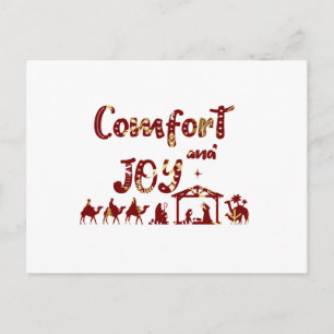 Comfort en vrolijk Christelijk kerstfeest Briefkaart