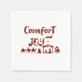 Comfort en vrolijk Christelijk kerstfeest Servet (Voorkant)