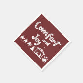 Comfort en vrolijk Christelijk kerstfeest Servet (Hoek)