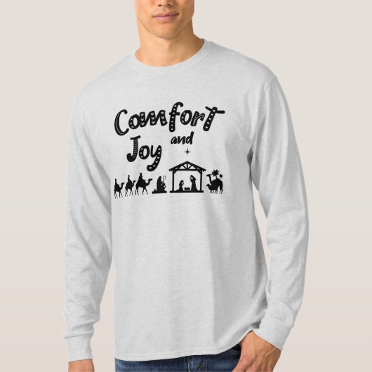 Comfort en vrolijk Christelijk kerstfeest T-shirt (Voorkant)