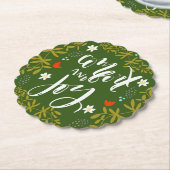 Comfort en vrolijk kerstOnderzetter Kartonnen Onderzetters (Gekanteld)