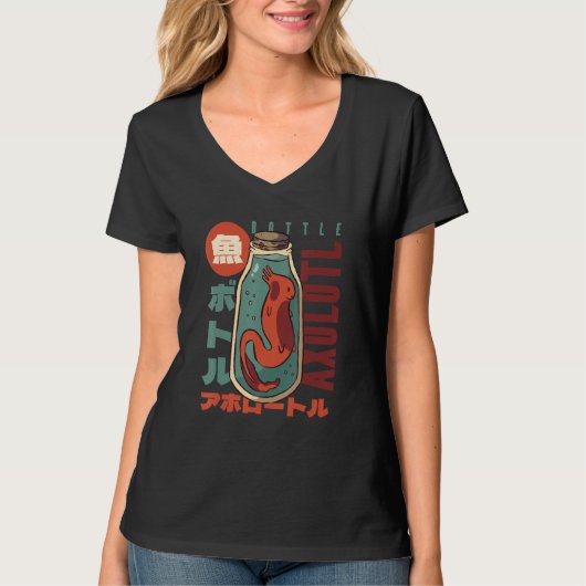 Comfort Food  s Delight Axolotl in Mason Jars T-shirt (Voorkant)