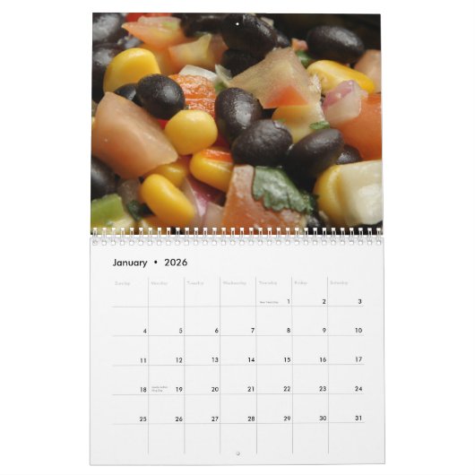 Comfort Foods Agenda Kalender (Jan 2026)