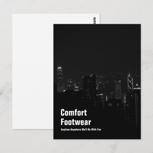 Comfort Footwear in Hong Kong Night Uitzicht Briefkaart (Voorkant / Achterkant)