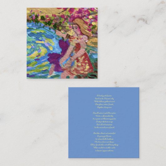 Comfort gedicht voor verlies van dochter, zus, vri informatiekaartje (Voorkant / Achterkant)