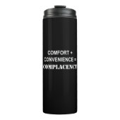 Comfort + gemak = zelfgenoegzaamheid thermosbeker (Voorkant)
