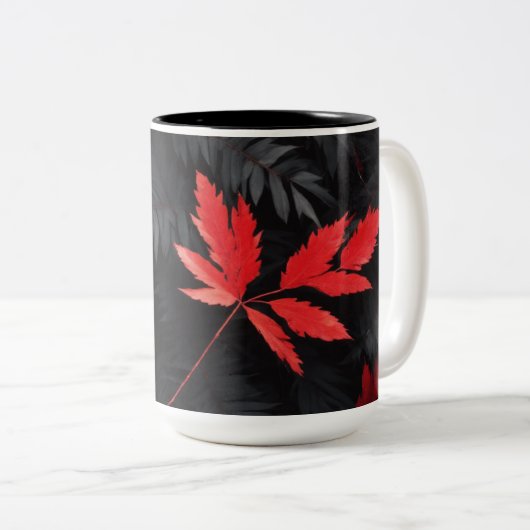 Comfort in een kopje tweekleurige koffiemok (Voorkant rechts)