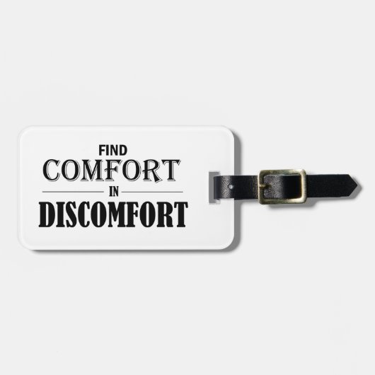 Comfort in ongemak zoeken bagagelabel (Voorkant horizontaal)