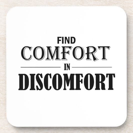 Comfort in ongemak zoeken drankjes onderzetter (Voorkant)