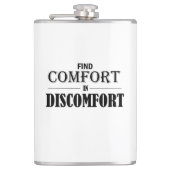 Comfort in ongemak zoeken heupfles (Voorkant)