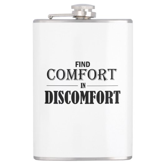 Comfort in ongemak zoeken heupfles (Voorkant)