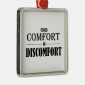 Comfort in ongemak zoeken metalen ornament (Rechts)