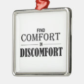 Comfort in ongemak zoeken metalen ornament (Links)