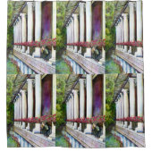 Comfort is de vijand van de vooruitgang douchegordijn (Voorkant)