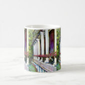 Comfort is de vijand van de vooruitgang koffiemok (Center)