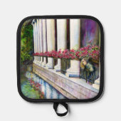 Comfort is de vijand van de vooruitgang pannenlap (Voorkant)