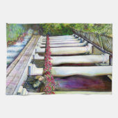 Comfort is de vijand van de vooruitgang theedoek (Horizontaal)