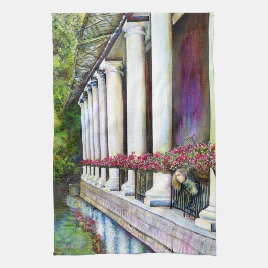 Comfort is de vijand van de vooruitgang theedoek (Verticaal)