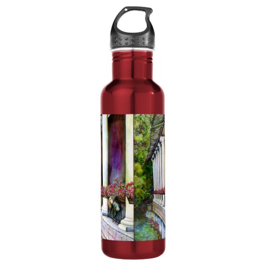 Comfort is de vijand van de vooruitgang waterfles  (Voorkant)