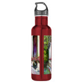 Comfort is de vijand van de vooruitgang waterfles  (Achterkant)