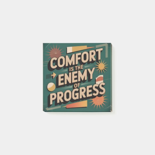 Comfort is de vijand van vooruitgang post-it® notes (Voorkant)