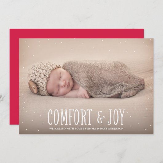 Comfort & Joy | Aankondiging vakantieverlof (Voorkant / Achterkant)