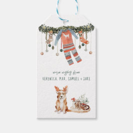 Comfort & Joy | Corgi Kerstvakantie Cadeaulabel