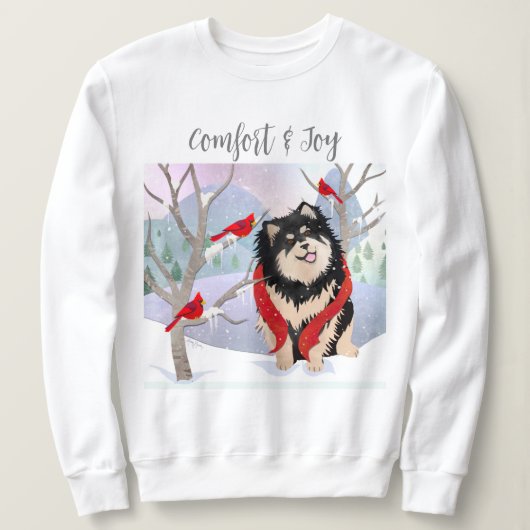 COMFORT & JOY - Finse Lapphond witte shirts (Design voorkant)